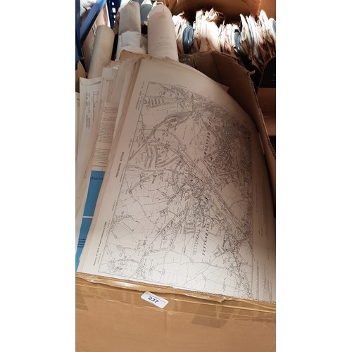 237 - A box of Ordnance Survey sheet maps.