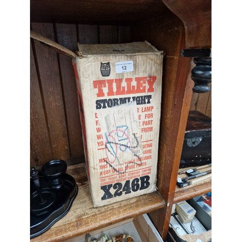 12 - A Tilley 'Stormlight' lamp in original box.