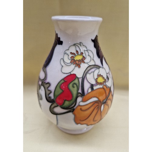 464 - Moorcroft Sandringham Bouquet vase, height 14cm, designed by Emma Bosson, dated to base 2007