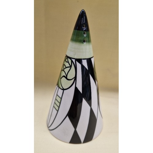 461 - Ceramic conical sugar shaker by Lorna Bailey, limited edition 5/10, signed to base, height 14cm