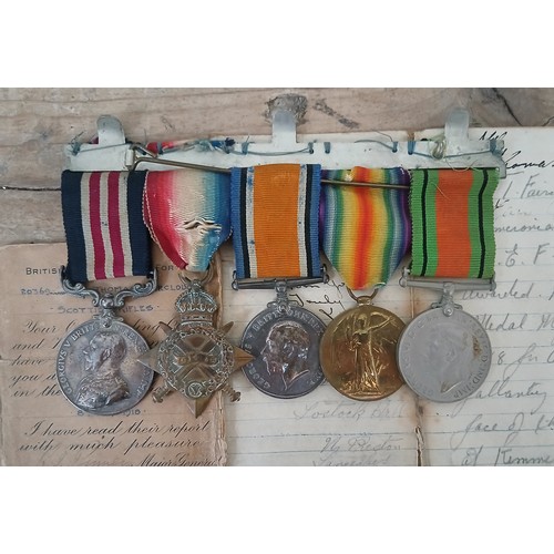 66 - A George V and George VI WWI and WWII medal group comprising Military Medal, 1914-15 star, British W... 