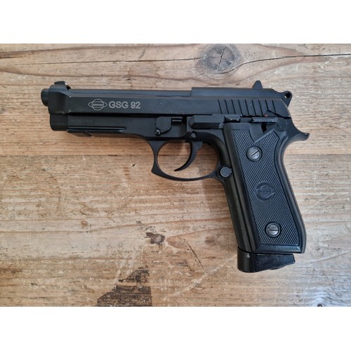 6B - A GSG 92 4.5mm calibre Co2 air BB gun, serial no.W01090730513, 20cm long. (BUYER MUST BE 18 YEARS OL... 