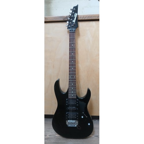 149 - An Ibanez Gio GRX70 electric guitar, made in Indonesia, black body, serial no. I 021003712.