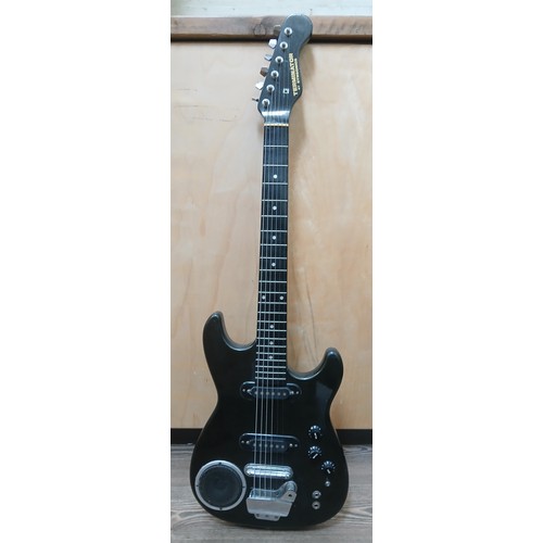 139 - A black Synsonics Terminator electric guitar, 7020 TABK.