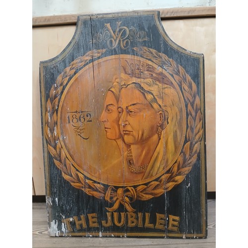 112 - A reproduction painted wood pub sign 