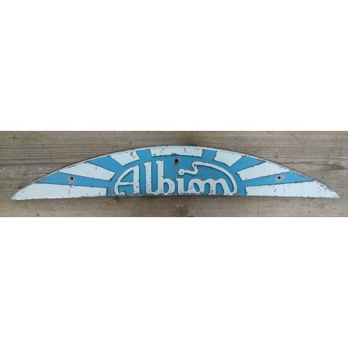 169 - An Albion cast metal commercial vehicle badge, circa 1960s/1970s, length 61cm.