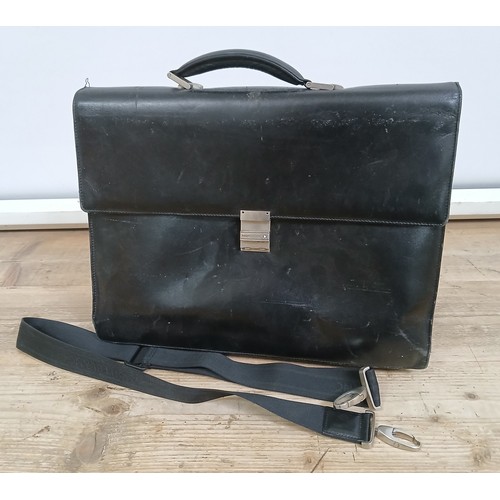 172 - A Montblanc leather satchel or briefcase.