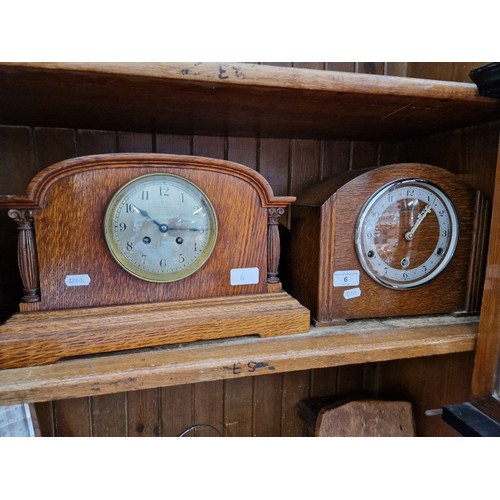 6 - Two mantle clocks comprising of a Thomas Armstrong & Brother & a Bentima.