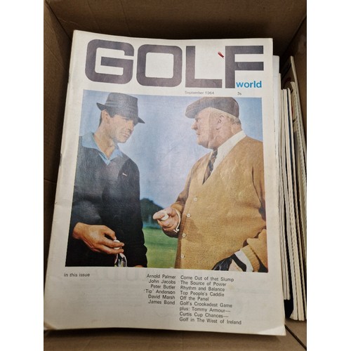 55 - A box of 1960s Golf World magazines.