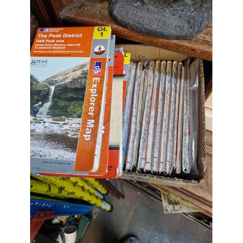 46 - A small box of assorted OS maps