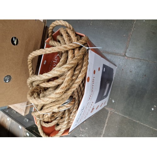 87 - Four lengths of mooring rope.