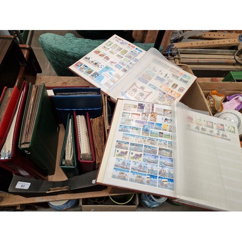 93 - A stamp collection, mainly 20th century mint stamps, ten albums, also including FDCs including one s... 