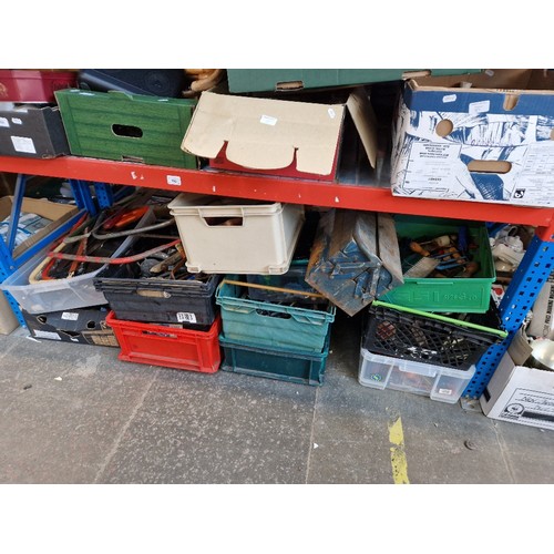 192 - 10 boxes and a toolbox all containing assorted tools etc