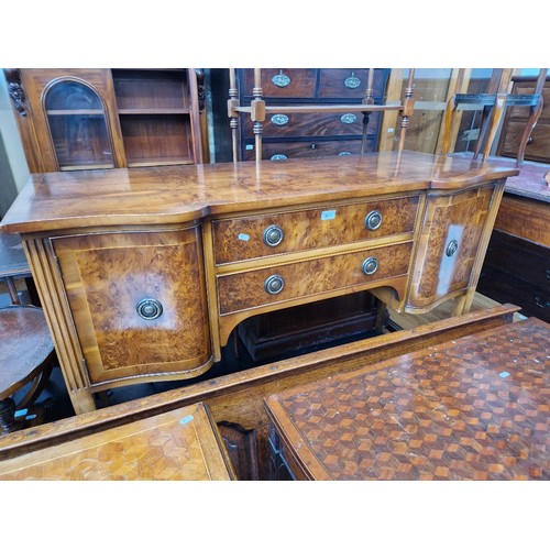 997 - A yew wood sideboard.