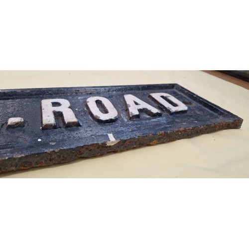 1 - A vintage cast iron road sign, 'Church Road', length 75cm.