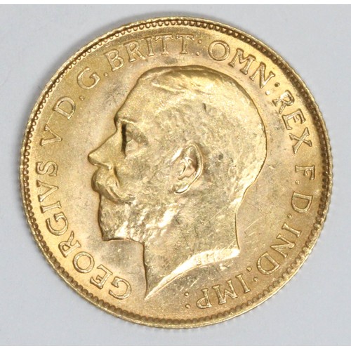 536 - George V 1913 half sovereign.