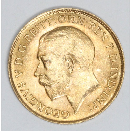 535 - George V 1913 half sovereign.