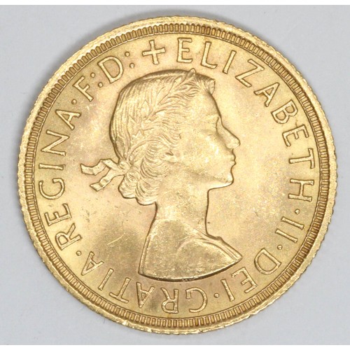 534 - Elizabeth II 1958 sovereign.