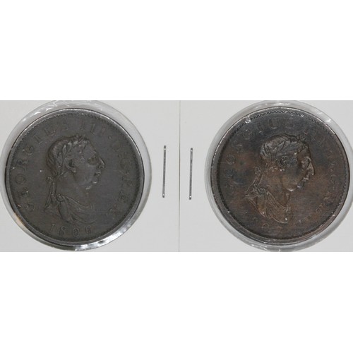 538 - Two George III pennies comprising of 1806 & 1807.