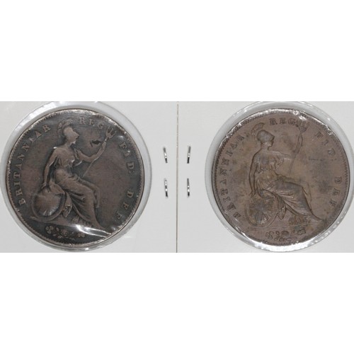 548 - Two Victoria pennies comprising of 1847 & 1848.