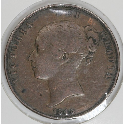 544 - A Victoria 1843 penny.