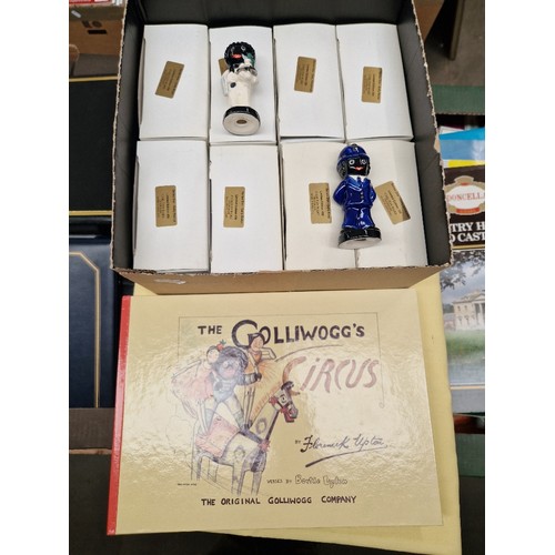 12 - A group of eight Carlton Ware figures and  'The Gollywogg's Circus' book.
Note:- These items are lis... 