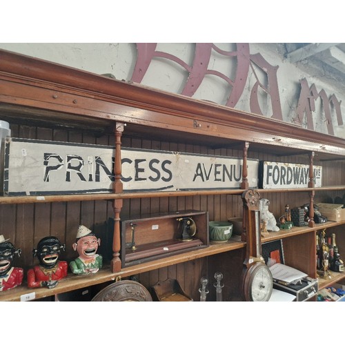 19 - Two vintage road signs; 'Fordway Ave' & 'Princess Avenue'.