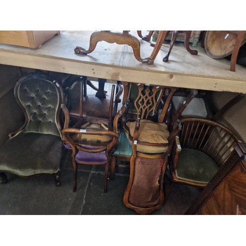 868 - A mixed lot of assorted chairs including Georgian and Victorian.