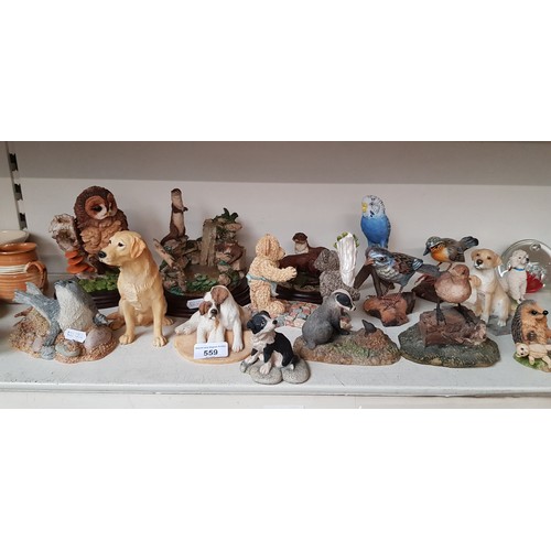 559 - 16 bird & animal figurines by Country Artists, Border Fine Arts, Sherratt & Simpson etc. including C... 