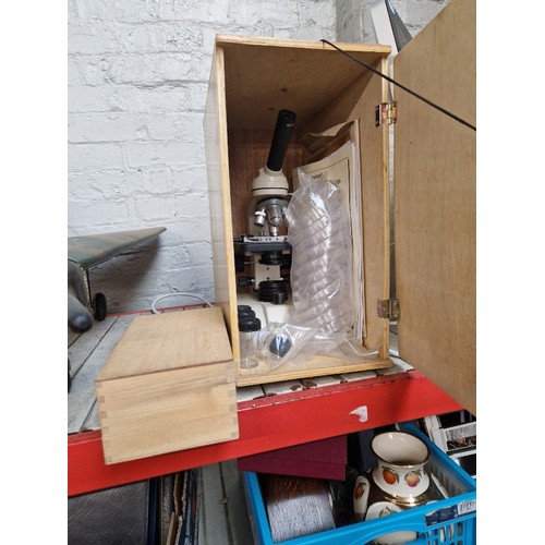 97 - A Brunel microscope with case and accessories.