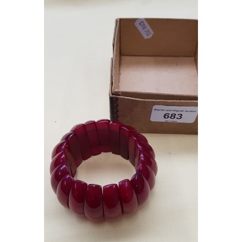 683 - A cherry bakelite bracelet.