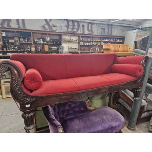 949 - A 19th century mahogany framed settee.