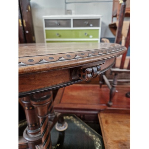 870 - A fine Reformed Gothic walnut occasional table, circa 1874, the designed attributed to Charles Bevan... 