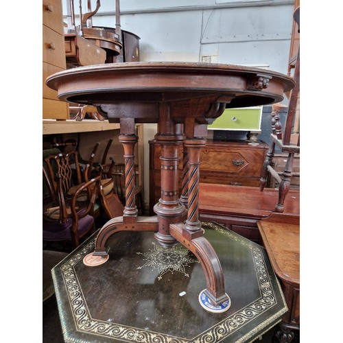 870 - A fine Reformed Gothic walnut occasional table, circa 1874, the designed attributed to Charles Bevan... 