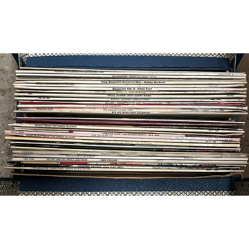 330 - Five boxes and a case of vinyl LP records and 7