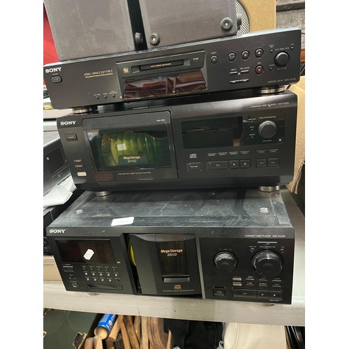 409 - A large collection of electrical and hi fi items including Sony Megastore CD units (300 and 50); Son... 