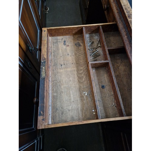 883 - A 19th century pollard oak partner's desk, width 170cm, depth 94cm & height 73cm.