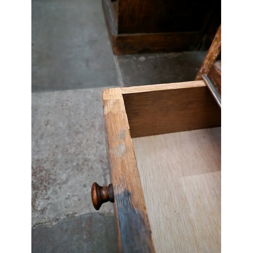 883 - A 19th century pollard oak partner's desk, width 170cm, depth 94cm & height 73cm.