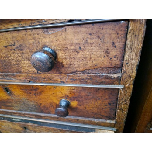 883 - A 19th century pollard oak partner's desk, width 170cm, depth 94cm & height 73cm.