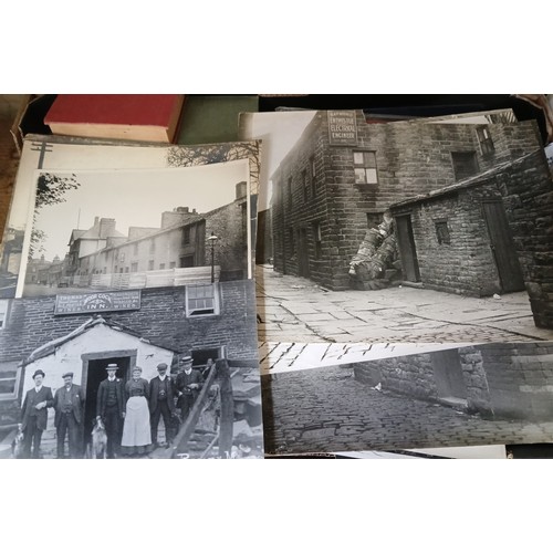 151 - A box of East Lancashire local history ephemera including photographs, books etc.