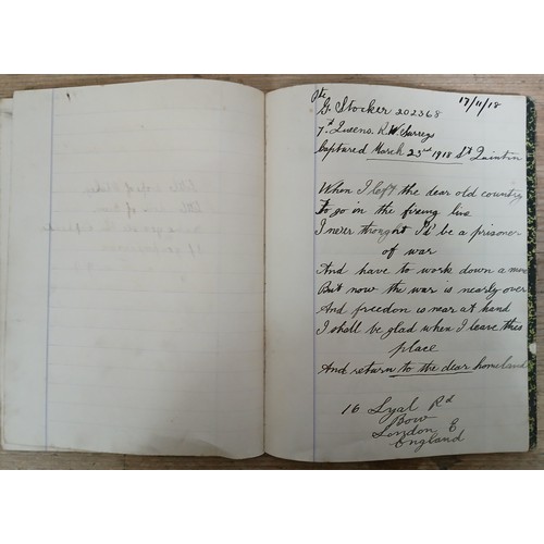 45 - A WWI POW prisoner of war diary compiled by Private James Jepson 31707 17th Battalion Lancashire Fus... 