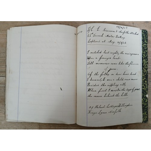 45 - A WWI POW prisoner of war diary compiled by Private James Jepson 31707 17th Battalion Lancashire Fus... 