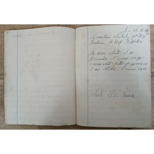 45 - A WWI POW prisoner of war diary compiled by Private James Jepson 31707 17th Battalion Lancashire Fus... 