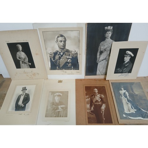 107 - A collection of seven signed photographs including Queen Mary, Prince George Duke of Kent, King Edwa... 