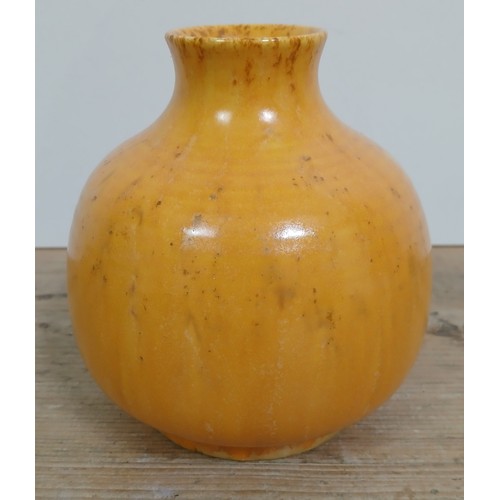 267 - A Pilkingtons Royal Lancastrian mottled yellow vase by Edward Terence Radford, no. 3254, height 13cm... 