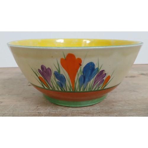 274 - A Clarice Cliff Crocus bowl, 16.5cm diameter.