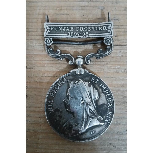 373 - A Victoria India campaign medal with Punjab Frontier 1897-98 clasp.