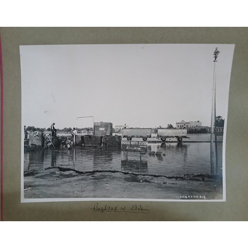 375 - An album containing ten Ariel photographs of Baghdad area taken from RAD DH9A circa 1924 -1929.