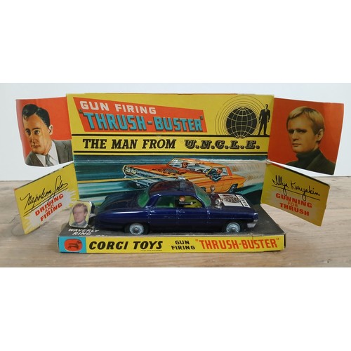 463 - A Corgi Toys 'the man from u.n.c.l.e. gun firing thrush-buster', with figures, waverly ring, inner b... 