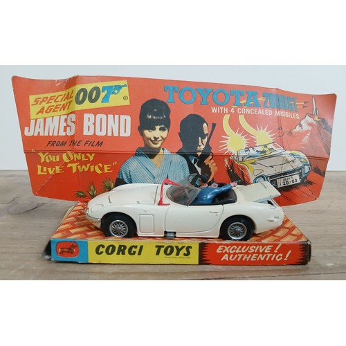 462 - A Corgi Toys 'James Bond You Only Live Twice Toyota 2000GT', with James Bond and Aki figures, 5 miss... 